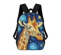 sinyumoney Giraffe Starry Night School Backpack Business Laptop Rucksack Bag Unisex Casual Daypack for Boys/Girls/Teenagers 17inch