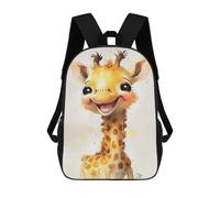 sinyumoney Giraffe Watercolors School Bag, Kids Backpack for Boys And Teenager, Gifts 3D Printing Daypacks Schoolbag Backpack Bookbag 17inch