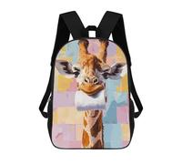 sinyumoney Giraffe with Toilet Paper Roll Kids School Backpack School Bag 3D Printed School Bag for Boys Elementary And Middle School Students 17inch