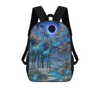 sinyumoney Giraffes in A Surreal Blue Landscape Backpack School Bag Water Resistant Travel Backpack Computer Bag for Teenage Girls Boys Women Men 17inch