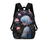 sinyumoney Girl Jelly Fish School Bags Water Resistant School Bag Business Backpack - Perfect for Travel, Work And Daily Use 17inch