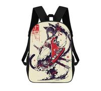 sinyumoney Girl Warrior with Katana School Backpack Large Water Resistant Laptop Backpack for Girls Boys Teenage 17inch