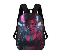 sinyumoney Girl with Tattoos in Neon City School Bags Work Laptop Backpack Rucksack Bag for Camping Outdoor Adventures And Daily Travel 17inch