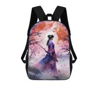 sinyumoney Girls Flowers 05 Backpacks Kids School Backpack School Bag 3D Printed School Bag for Boys Elementary And Middle School Students 17inch