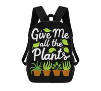 sinyumoney Give Me All The Plants Rucksack Water Resistant Computer Rucksack for Campus Outdoor Travel Sports 17inch