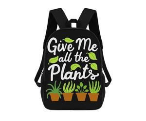 sinyumoney Give Me All The Plants Rucksack Water Resistant Computer Rucksack for Campus Outdoor Travel Sports 17inch