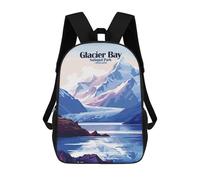 sinyumoney Glacier Bay National Park Alaska Backpack 3D Printed Children's School Backpack Kids Travel Backpacks High Capacity Book Bags Children's Backpack Rucksack 17inch