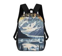 sinyumoney Glacier Bay National Park Children's School Backpack Fashion Casual 17inch 3D Printed School Bags Boy School Backpack Large Backpack