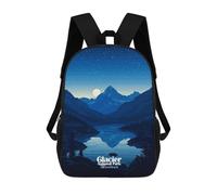 sinyumoney Glacier National Park Night Rucksack Fashion Stationery Backpack Waterproof Casual Daypacks for Men, Women & Teenage Boys 17inch