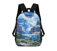sinyumoney Glacier National Park USA Landscape Art Backpack School Bag Backpack For Girls Boys Backpacks Large Capacity Kids Backpack Lightweight School Bags For Kids Students 17inch