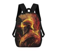 sinyumoney Gladiator Helmet Art Print -1 Backpacks Kids 17inch School Backpack School Bag 3D Printed School Bag for Boys Elementary And Middle School Students