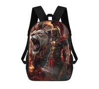 sinyumoney Gladiator Vs. Lion Epic Battle -2 Backpack School Lightweight Airport College Students Back Pack for Girl, Teen Girls 17inch
