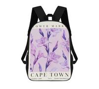 sinyumoney Gladiolus Cape Town Flower Market Children's 17 Inch School Backpack 3D Printed Casual Daypacks for Kids Travel Rucksacks Book Bags Kids School Bag