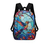 sinyumoney Glass Hummingbird No6 Rucksack Computer Rucksack for School/Work/Travel for Teenage Girls Boys Women Men 17inch