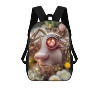 sinyumoney Glass Sculpture with Glowing Eye School Bags Work Laptop Backpack Rucksack Bag for Campus Outdoor Travel Sports 17inch
