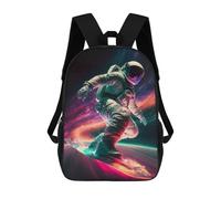 sinyumoney Gliding Through Space Backpacks 3D Printed 17inch Kids School Backpack Outdoor Casual Daypack Casual Travel Bags for Middle School Students