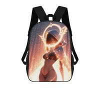 sinyumoney Glowing Angel School Bags School Secondary High School College Backpack Travel for Boys/Girls/Teenagers 17inch