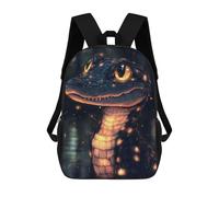 sinyumoney Glowing Baby Crocodile Children's Backpacks School Backpack 3D Printed for Kids Travel Rucksacks Book Bags Kids 17inch School Bag