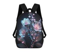 sinyumoney Glowing Blossom Fantasy 3D Printed School Bag Children's School Backpack Schoolbags Travel Backpacks Casual Fashion Bag for Kids School Students 17inch