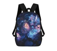 sinyumoney Glowing Butterflies Rucksack High Secondary School Bags Casual Backpack for Girls Boys Teenage 17inch