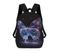 sinyumoney Glowing Butterfly Artwork-17 Backpack School Lightweight Casual Daypack School Backpacks for Boys/Girls/Teenagers 17inch