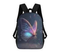 sinyumoney Glowing Butterfly Artwork-2 Backpacks Kids School Backpack School Bag 3D Printed School Bag for Boys Elementary And Middle School Students 17inch