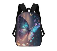 sinyumoney Glowing Butterfly Artwork-4 Kids Backpack, Kids School Bag 3D Printed School Backpacks for Boys And Teenager School Students 17inch