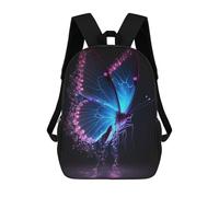 sinyumoney Glowing Butterfly Artwork-9 School Bag Bookbag 3D Printed Children's Backpacks for Kids Boy Girl Book Bags Kids School Bag Travel Rucksacks 17inch