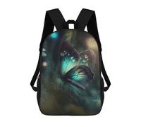 sinyumoney Glowing Butterfly Garden-4 Backpacks Kids School Backpack School Bag 3D Printed School Bag for Boys Elementary And Middle School Students 17inch