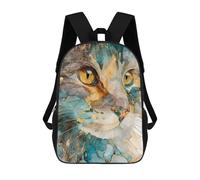 sinyumoney Glowing Cat Eyes Art Print School Backpack Business Durable Laptop Bag for Camping Outdoor Adventures And Daily Travel 17inch