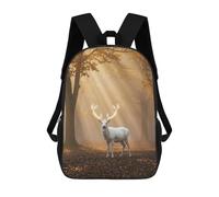 sinyumoney Glowing Deer in Autumn Forest School Backpack School Secondary High School College Backpack Travel for Men/Women 17inch
