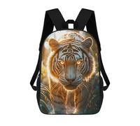 sinyumoney Glowing-Eyed Tiger in The Jungle School Backpack Rucksack Casual Daypacks School Work Travel Bag for Camping Outdoor Adventures And Daily Travel 17inch