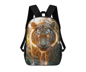 sinyumoney Glowing-Eyed Tiger in The Jungle School Backpack Rucksack Casual Daypacks School Work Travel Bag for Camping Outdoor Adventures And Daily Travel 17inch