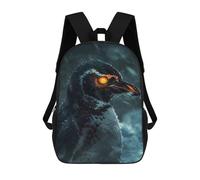 sinyumoney Glowing Eyes Penguin School Bags Water Resistant Travel Backpack Computer Bag for Campus Outdoor Travel Sports 17inch