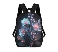 sinyumoney Glowing Fantasy Flowers-1 3D Printed Children's School Backpack for Kids High Capacity Travel Rucksacks Book Bags Kids School Bag Back Pack 17inch