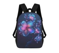 sinyumoney Glowing Fantasy Flowers School Backpack Secondary Causal Travel High School Bags for Camping Outdoor Adventures And Daily Travel 17inch