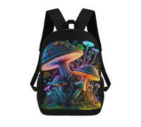 sinyumoney Glowing Fantasy Mushrooms-1 School Backpack High Secondary School Bags Casual Backpack for Girl, Teen Girls 17inch