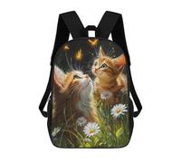 sinyumoney Glowing Fireflies And Kittens Children's Backpacks School Backpack 3D Printed for Kids Travel Rucksacks Book Bags Kids 17inch School Bag
