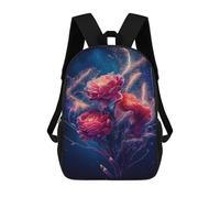 sinyumoney Glowing Fireworks Rose Bouquet Backpack School Bag Work Laptop Backpack Rucksack Bag for Boys/Girls/Teenagers 17inch