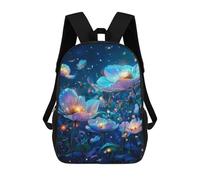 sinyumoney Glowing Flowers Night Rucksack Lightweight Casual Daypack School Backpacks for Teenage Girls Boys Women Men 17inch
