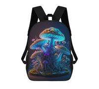 sinyumoney Glowing Forest Mushrooms-1 School Backpack Secondary Causal Travel High School Bags for Camping Outdoor Adventures And Daily Travel 17inch