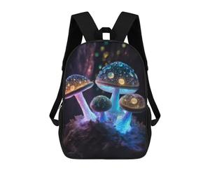 sinyumoney Glowing Forest Mushrooms Decor Backpack School Bag Work Laptop Backpack Rucksack Bag for Boys/Girls/Teenagers 17inch