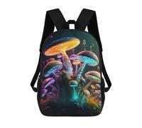 sinyumoney Glowing Forest Mushrooms School Backpack 3D Printed Children's 17inch Backpacks Bag Bookbag for Kids Boy Girl Book Bags Kids School Bag Travel Rucksacks