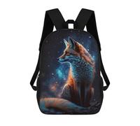 sinyumoney Glowing Fox in Space School Bags Large Water Resistant Laptop Backpack - Perfect for Travel, Work And Daily Use 17inch