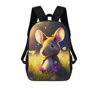 sinyumoney Glowing Garden Mouse Backpack School Secondary Causal Travel High School Bags for Campus Outdoor Travel Sports 17inch