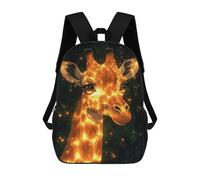 sinyumoney Glowing Giraffe Animal Children's 17 Inch School Backpack 3D Printed Anime Movies for Kids Travel Rucksacks Book Bags Kids School Bag