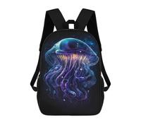 sinyumoney Glowing Jellyfish Art Print-3 Backpack School Daypacks Business Backpack Water Resistant Bookbag for Camping Outdoor Adventures And Daily Travel 17inch