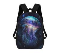sinyumoney Glowing Jellyfish Art Print Backpack School Bag Travel College Rucksack Backpacks for Girl, Teen Girls 17inch
