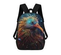 sinyumoney Glowing Kiwi Bird Rucksacks 3D Printed Children Backpacks Fashion Casual Daypack Cute Travel Bags Outdoor Casual Daypack for Boy And Girl 17inch