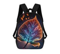 sinyumoney Glowing Leaf Art Print Backpack School Water Resistant Travel Backpack Computer Bag - Perfect for Travel, Work And Daily Use 17inch